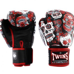 Twins FBGV53 Boxing Gloves Skull Red Collections