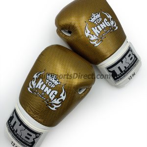 Top King Boxing Gloves Empower 2 Gold and White