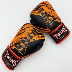 Twins Fancy Boxing Gloves FBGV-TW2 Black Orange