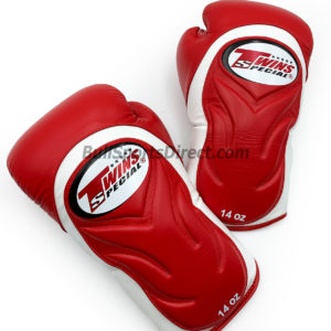 BGVL6 White Red Boxing Gloves- Twins