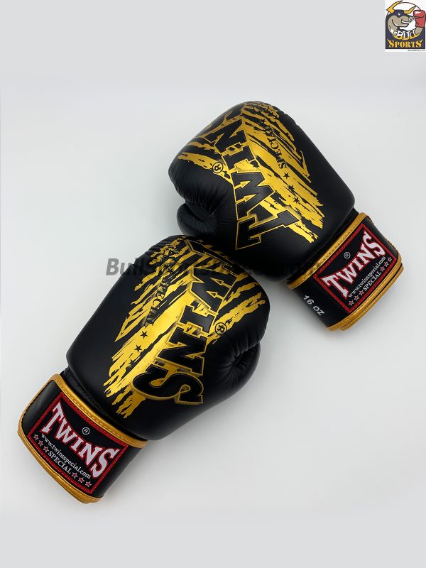 Twins Boxing Gloves FBGV-TW3 Black Gold