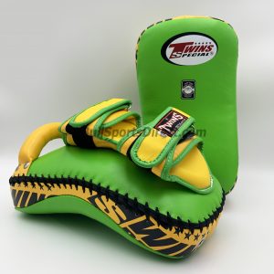 Twins-KPL12 Deluxe Kicking Pads Green Yellow