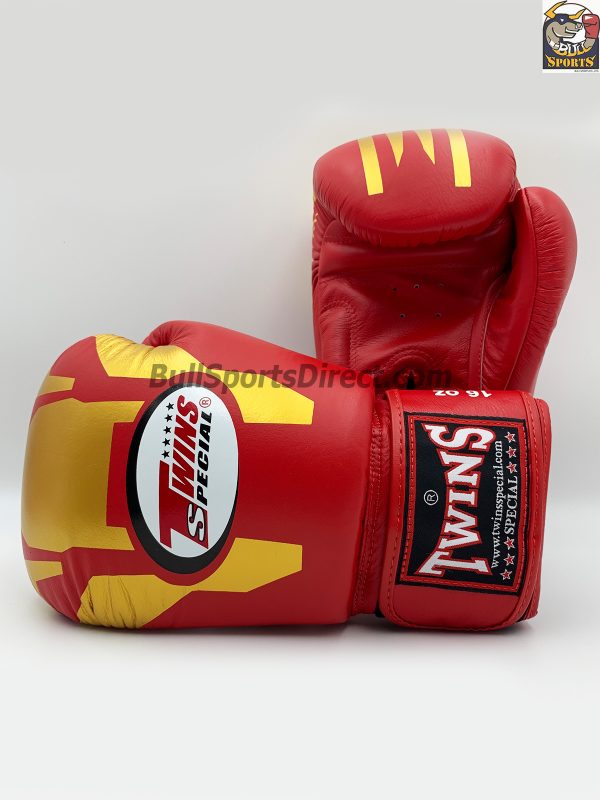 Twins Boxing Gloves-FBGV-46 Gold-Red Transformer Design