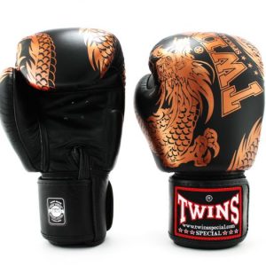 Twins Copper Black Boxing Gloves-FBGV-49