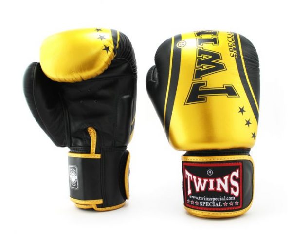 Twins Fancy Boxing Gloves-FBGV-TW4 Black Gold